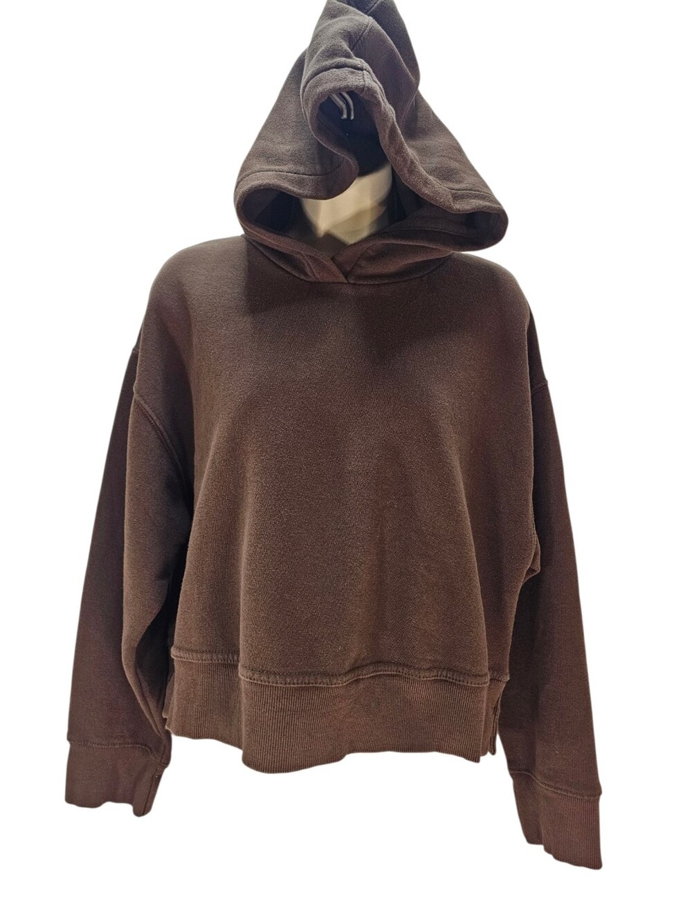 Zara Women's Brown Hooded Pullover Sweatshirt, Size M